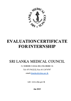 Evaluation Certificate For Internship (Medical Officers)